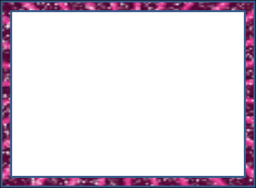 One of 5 gifs of frames that act as borders for the webpage and layer on top of each other, shuffling when you scroll. This one also has a solid and straight non-animated blue-grey line around its edge. Here, the animated part consists of bright pink and dark magenta stripes arranged as though they are coming out from the center as rays from a sun. They are speckled with white sparkles of various sizes.